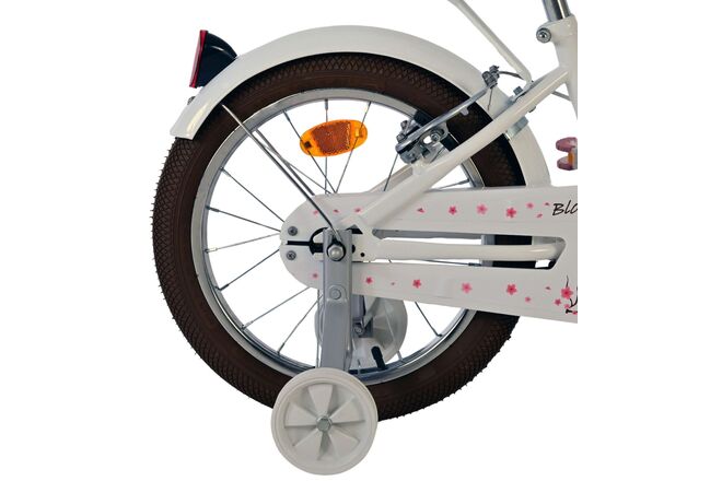 Volare Blossom Kinderfiets - Meisjes - 16 inch - Wit - Twee Handremmen