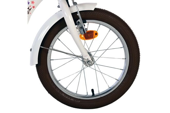 Volare Blossom Kinderfiets - Meisjes - 16 inch - Wit - Twee Handremmen