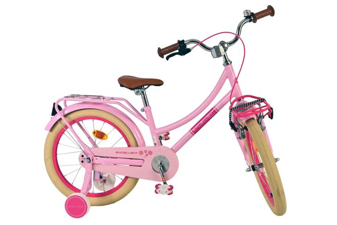 Volare Excellent Kinderfiets - Meisjes -18 inch - Roze - 95% afgemonteerd