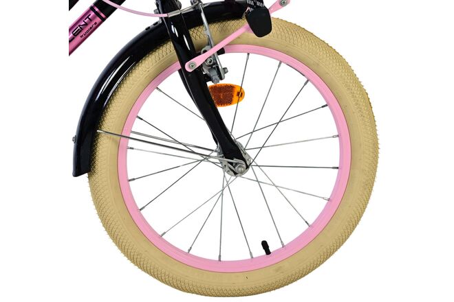 Volare Excellent Kinderfiets - Meisjes - 18 inch - Zwart - 95% afgemonteerd