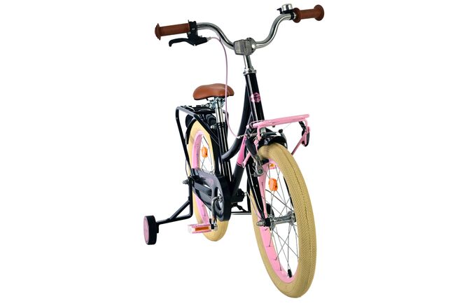 Volare Excellent Kinderfiets - Meisjes - 18 inch - Zwart - 95% afgemonteerd