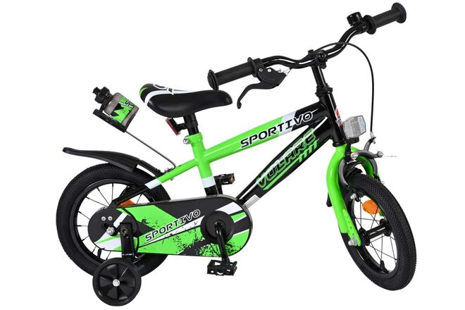Volare Sportivo Kinderfiets - Jongens - 12 inch - Groen Zwart