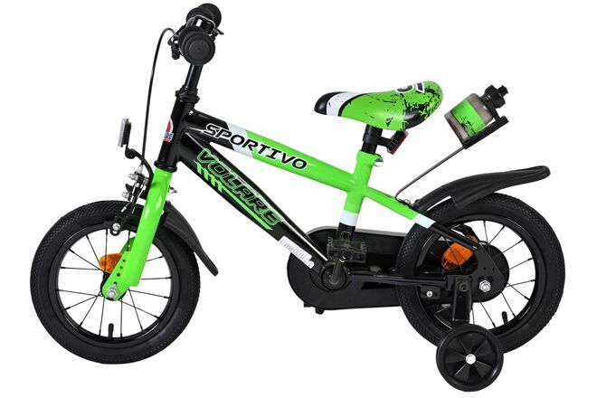 Volare Sportivo Kinderfiets - Jongens - 12 inch - Groen Zwart