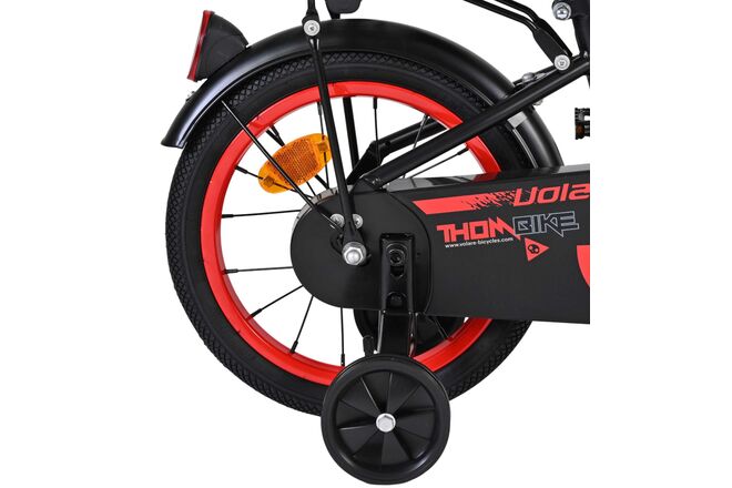 Volare Thombike Kinderfiets - Jongens - 14 inch - Zwart Rood
