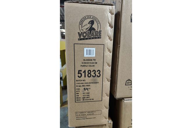 Volare Blossom Kinderfiets - Meisjes - 18 inch - Paars - Twee Handremmen [CLONE]