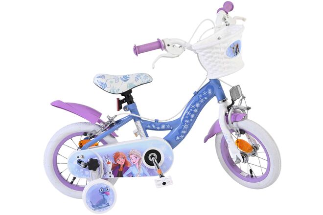 Disney Frost 2 Børnecykel - Pigecykel - 12 tommer - Blå/Lilla - To håndbremser