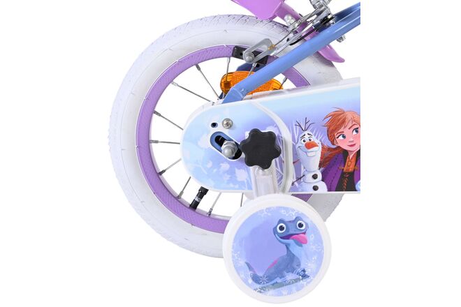 Disney Frost 2 Børnecykel - Pigecykel - 12 tommer - Blå/Lilla - To håndbremser