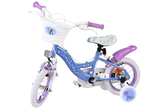 Disney Frost 2 Børnecykel - Pigecykel - 12 tommer - Blå/Lilla - To håndbremser