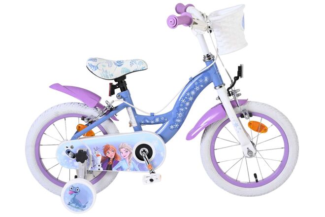 Disney Frozen 2 Kinderfiets - Meisjes - 14 inch - Blauw/Paars - Twee handremmen
