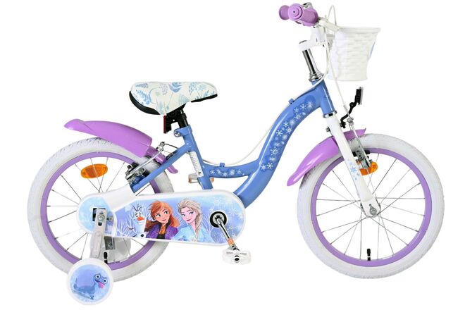 Disney Frozen 2 Kinderfiets - Meisjes - 16 inch - Blauw/Paars - Twee handremmen