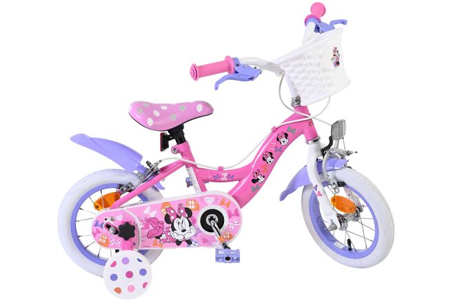 Disney Minnie - den sødeste nogensinde! Børnecykel - Pigecykel - 12 tommer - Lyserød - To håndbremser