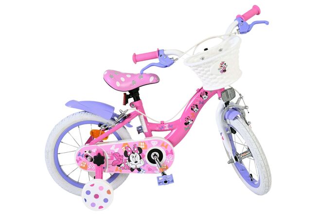Disney Minnie Kinderfiets - Meisjes - 14 inch - Roze - Twee handremmen