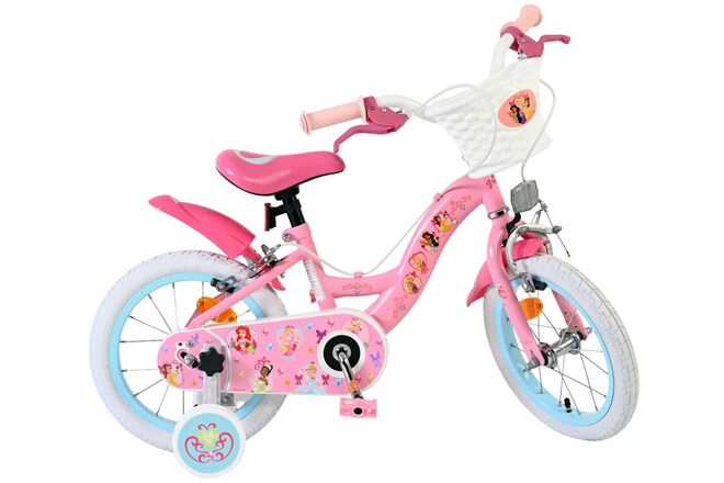 Disney Princess Børnecykel - Pigecykel - 14 tommer - Lyserød - To håndbremser
