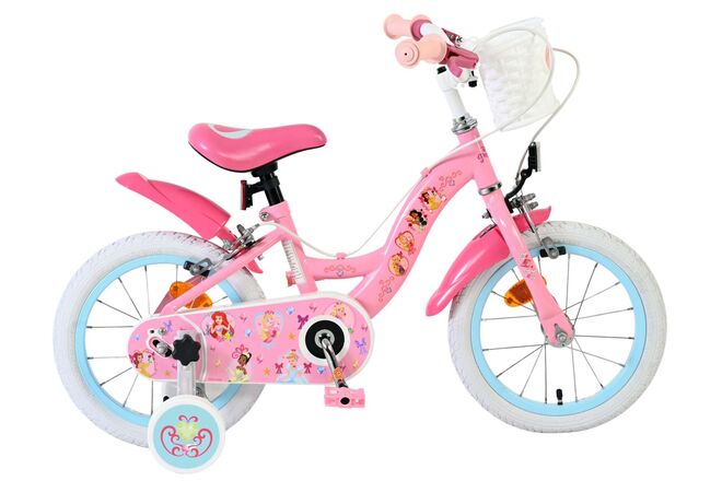 Disney Princess Børnecykel - Pigecykel - 14 tommer - Lyserød - To håndbremser