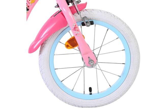 Disney Princess Børnecykel - Pigecykel - 14 tommer - Lyserød - To håndbremser