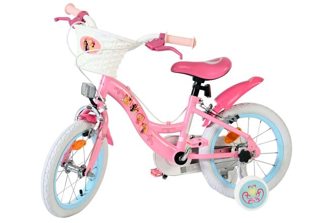 Disney Princess Børnecykel - Pigecykel - 14 tommer - Lyserød - To håndbremser
