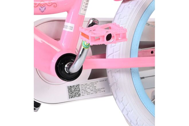 Disney Princess Børnecykel - Pigecykel - 14 tommer - Lyserød - To håndbremser
