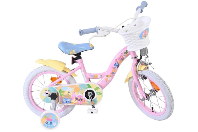 Disney Stitch Børnecykel - Pigecykel - 14 tommer - Lyserød