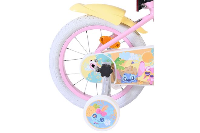 Disney Stitch Børnecykel - Pigecykel - 14 tommer - Lyserød