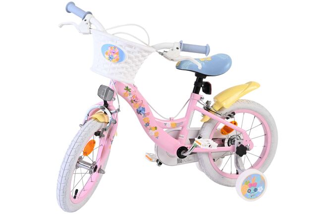 Disney Stitch Børnecykel - Pigecykel - 14 tommer - Lyserød - To håndbremser