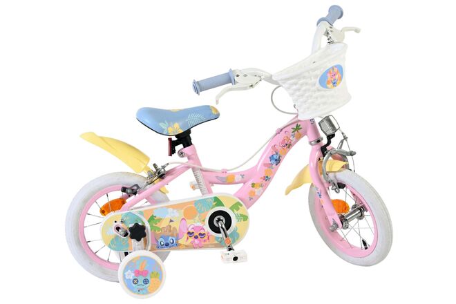 Disney Stitch Børnecykel - Pigecykel - 12 tommer - To håndbremser - Pink