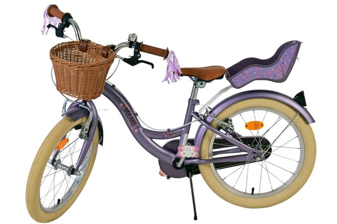 Volare Blossom Kinderfiets - Meisjes - 18 inch - Paars - Twee Handremmen