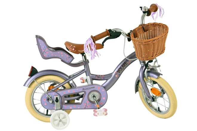 Volare Blossom Børnecykel - Piger - 12 tommer - Lilla