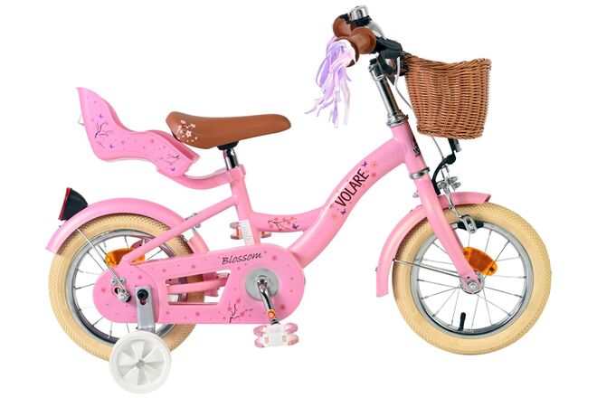 Volare Blossom Børnecykel - Piger - 12 tommer - Lyserød