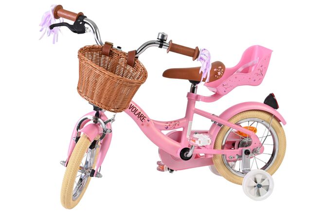 Volare Blossom Børnecykel - Piger - 12 tommer - Lyserød