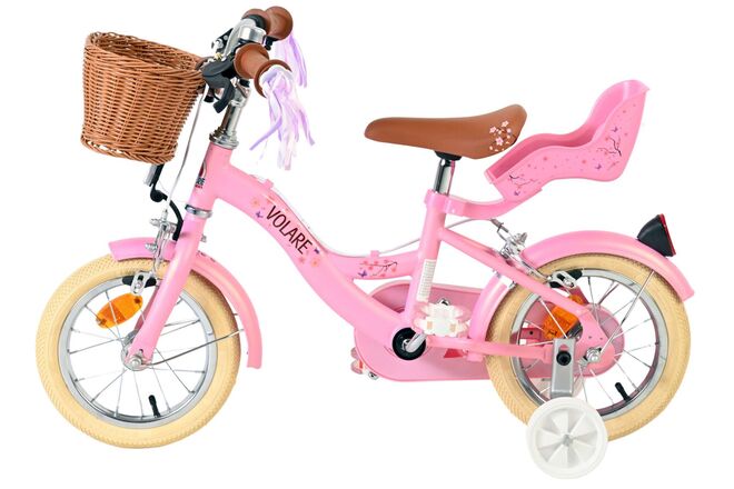 Volare Blossom Børnecykel - Piger - 12 tommer - Lyserød - To håndbremser