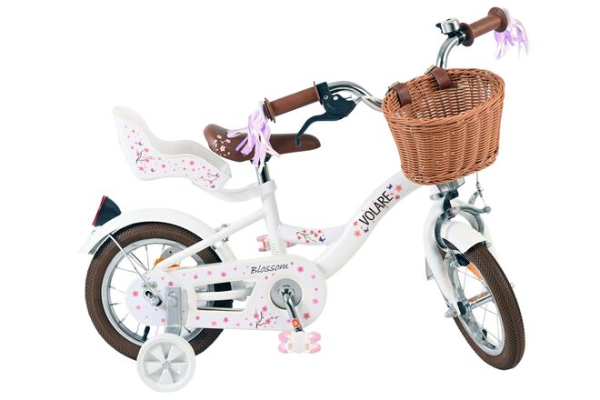 Volare Blossom Børnecykel - Piger - 12 tommer - Hvid