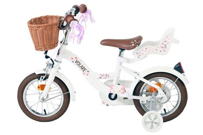 Volare Blossom Børnecykel - Piger - 12 tommer - Hvid