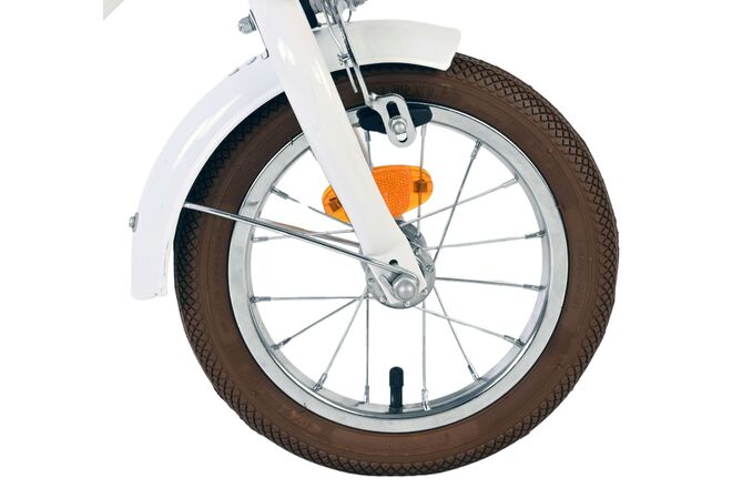 Volare Blossom Børnecykel - Pigecykel - 12 tommer - Hvid - To håndbremser