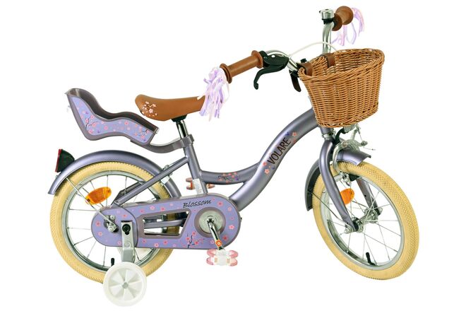 Volare Blossom Børnecykel - Piger - 14 tommer - Lilla