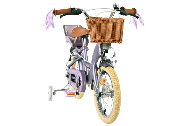 Volare Blossom Børnecykel - Pigecykel - 14 tommer - Lilla - To håndbremser