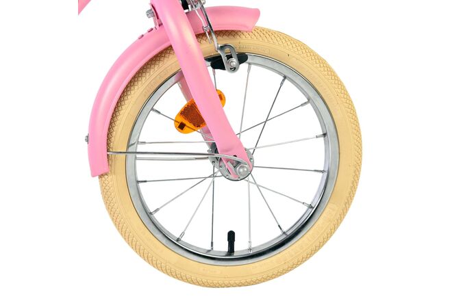 Volare Blossom Børnecykel - Pigecykel - 14 tommer - Pink - To håndbremser