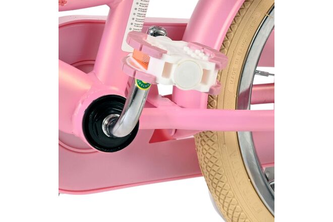 Volare Blossom Børnecykel - Pigecykel - 14 tommer - Pink - To håndbremser