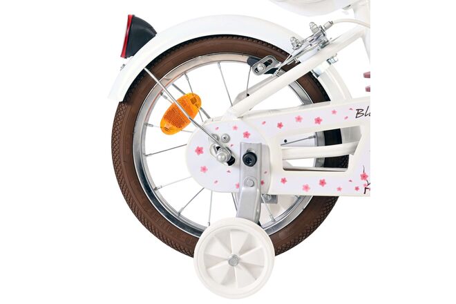 Volare Blossom Børnecykel - Pigecykel - 14 tommer - Hvid - To håndbremser