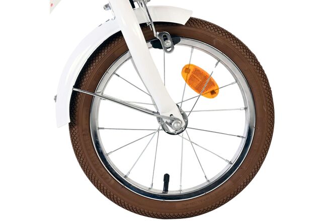 Volare Blossom Børnecykel - Pigecykel - 14 tommer - Hvid - To håndbremser
