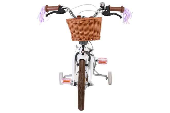 Volare Blossom Børnecykel - Pigecykel - 14 tommer - Hvid - To håndbremser
