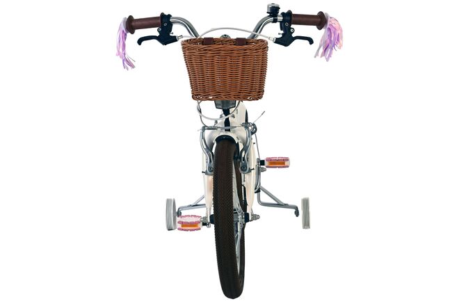 Volare Blossom Kinderfiets - Meisjes - 16 inch - Wit - Twee Handremmen