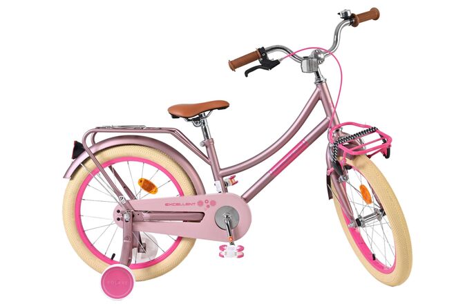 Volare Excellent Børnecykel - Piger - 18 tommer - Mat Pink