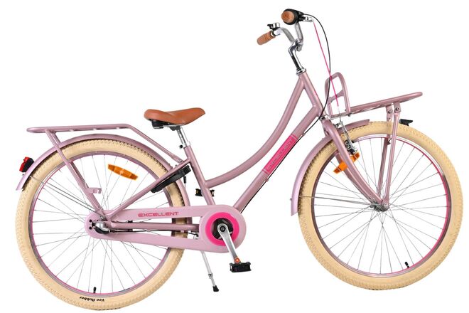 Volare Excellent Børnecykel - Piger - 24 tommer - Matlyserød - 3 gear