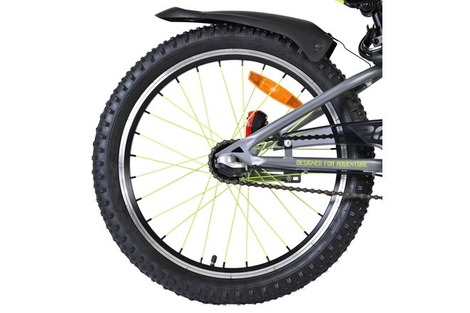 Volare Rocky Børnecykel - 20 tommer - 3 gear - Grøn/Grå