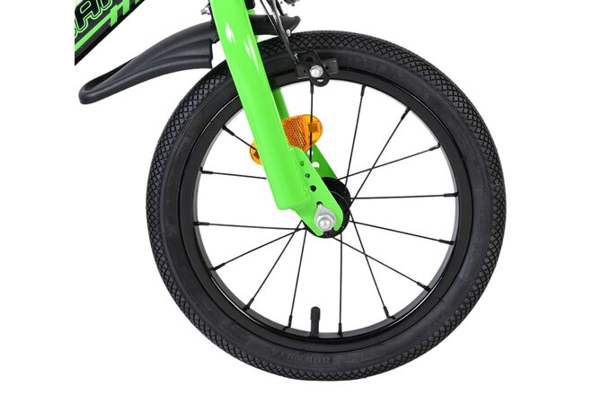 Volare Sportivo Kinderfiets - Jongens - 14 inch - Groen Zwart - Twee Handremmen