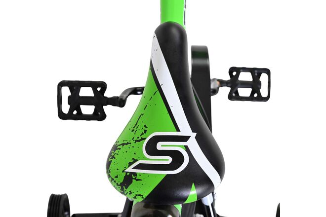 Volare Sportivo Kinderfiets - Jongens - 14 inch - Groen Zwart - Twee Handremmen