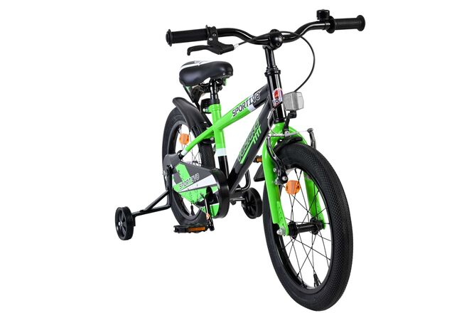 Volare Sportivo Børnecykel - Drenge - 16 tommer - Grøn Sort