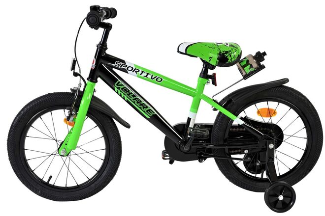 Volare Sportivo Børnecykel - Drenge - 16 tommer - Grøn Sort