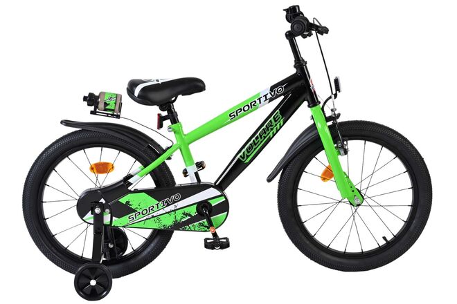 Volare Sportivo Børnecykel - Drenge - 18 tommer - Grøn Sort