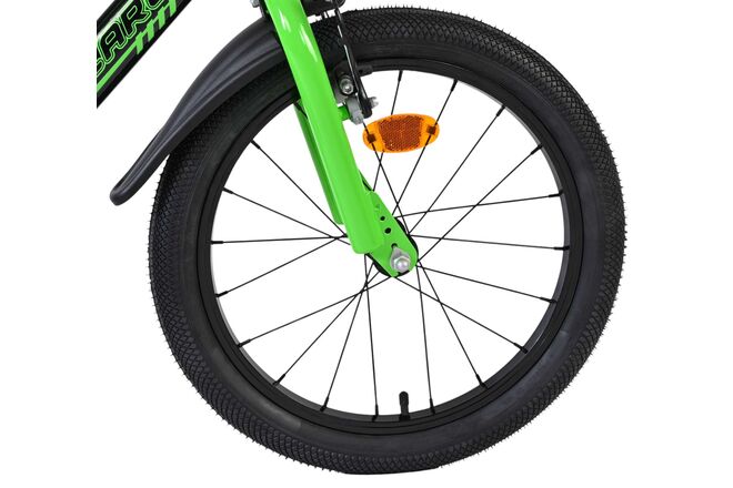 Volare Sportivo Børnecykel - Drenge - 18 tommer - Grøn Sort - To håndbremser